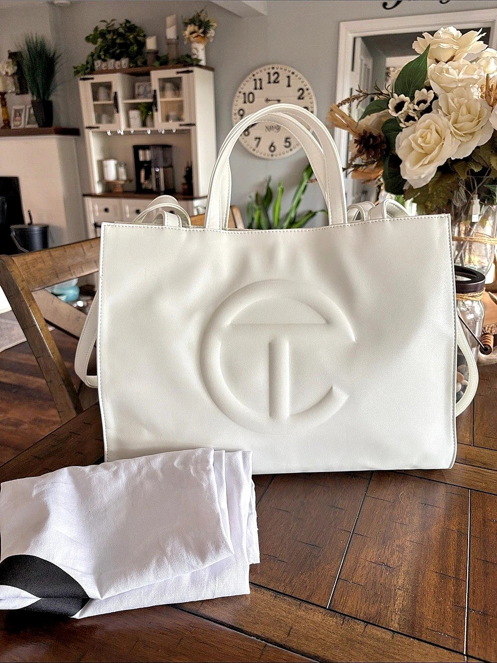 Cute White Fashion Medium Shopping Bag Tote in White